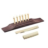 Guitar Bridge Nut Saddle And 6pcs String Pins For Acoustic Guitars Parts Replacement (Z4981)