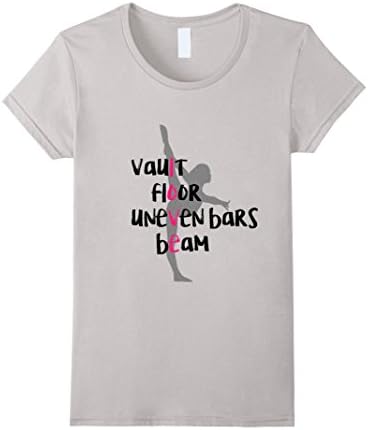 Womens Cute Gymnast Clothing T-Shirt - Unique Gymnastics Gift Small Silver