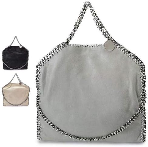 Amazon ステラマッカートニー トートバッグ W9132 1000 12 9300 Stella Mccartney ショルダーバッグ Falabella ファラベラ シャギーディア フォールドオーバートート ポリエステル Black 1000 並行輸入品 トートバッグ