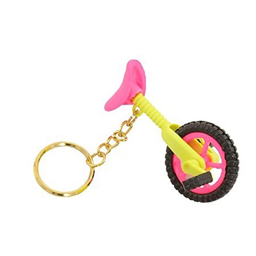 Unicycle Plastic Keychain