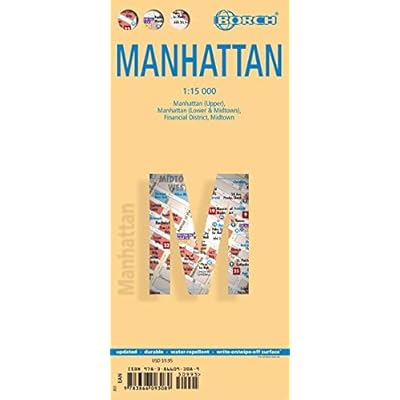 Manhattan, plano callejero plastificado. Escala 1:15.000. Borch.: BB.C496 Manhattan, plano callejero plastificado. Escala 1:15.000. Borch.: BB.C496