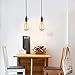 T&A Vintage Single Plug in Pendant Light Kit Cord with Off/On Switch and 15.58 FT Twisted Black Cloth,Black Lamp Head DIY Hanging Light