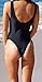 Zero City Women's Monikini Swimsuit One Piece Sexy Cute Bathing Suits Lace-up U Back, Black, X-Large