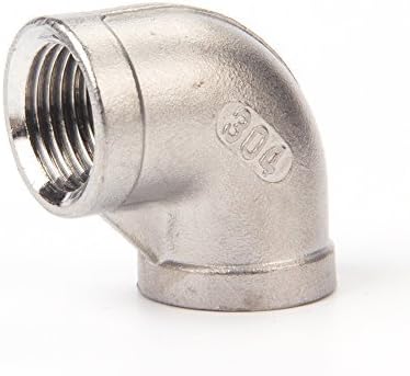 Stainless Steel 304 Threaded Pipe Fitting,90 Elbow Female NPT,150LBS 1/2