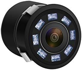 iXsound Rear Reverse Backup Camera 170-Degree Parking Rearview Camcorder With Night Vision - Full HD CCD Camcorder With 8 LED Lights &amp; Adjustable View Angle Waterproof Design