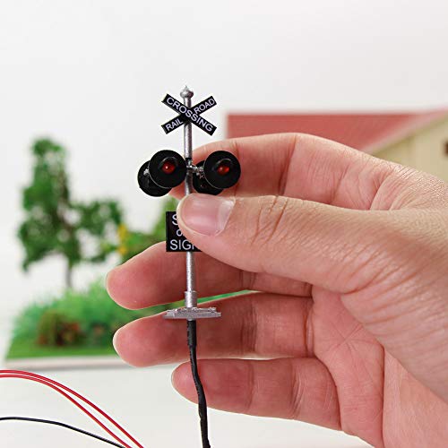 Evemodel JTD876RP 1 STK.Ampeln Überfahrt Signale Ausfahrsignal 4 Köpfe LEDs+Blinken Schaltung Tafel H0 – Bild 6