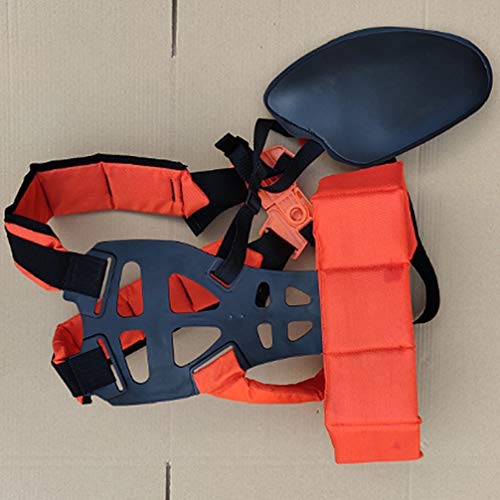 Cabilock Doppel Schultergurt Tragegurt für Motorsense Rasentrimmer Freischneider Rasenmäher Gartenarbeit Zubehör (Orange… – Bild 8
