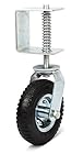 Nordstrand 8-inch Gate Wheel Casters Kit with Spring - Improved 2017 model - Pneumatic Tire with Suspension - 360 Degree Swivel - up to 150lb Proved Loaded Capacity
