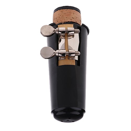 Dolity Nickel-Plated Clarinet Mouthpiece Clarinet Reed clip with Ligature Cap Set