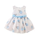 XILALU 2017 Cute Toddler Baby Girls Ice Cream Printed Dress Child Dress Tulle Clothes Dress (18M, Light Blue)