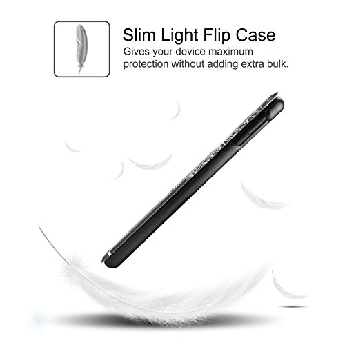 HD 8 Case,LittleMax(TM) PU Leather Lightweight Case Folding Stand Cover with Auto Wake / Sleep Slim Shell for Amazon Kindle Fire HD 8 (6th Gen 2016 & 7th Gen 2017) 8"version-02 Dandelion - Thumbnail 5