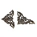 BQLZR Antique Vintage Desk Shelf Edge Cover Box Corner Decor Protector Pack Of 20