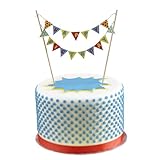 Ginger Ray Pop Art Superhero Party Happy Birthday Cake Bunting Topper, Mixed