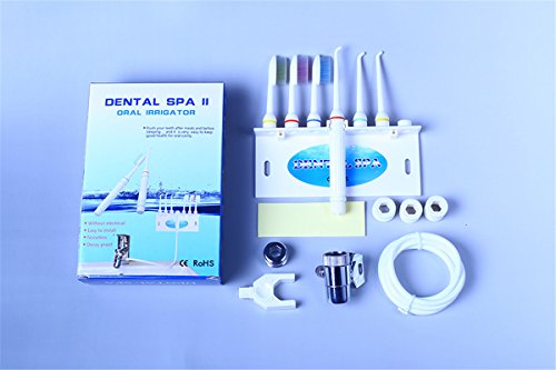 Angelwill Oral Irrigator Dental SPA Water Jet Flosser Teeth Flossing Toothbrush Sets Tooth Cleaning Set for Faucet Water Tap
