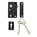 A29 Hardware 1 3/8 Inch Backset Narrow Screen Door Rim Lock, Black Powder Coat Finish