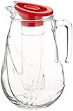 Bormioli Rocco Rolly Jug with Ice Container and Red Lid, 87-1/4-Ounce (Kitchen)