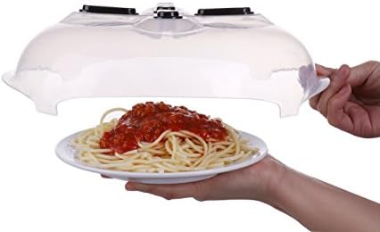 Suasa House Microwave Hover Plate Cover - Magnetic Splatter Guard With Steam Vents - Anti-Sputtering Microwave Oven Lid For Dishes &amp; Bowls - Made Of Microwaveable, Dishwasher Safe, Food Grade Plastic