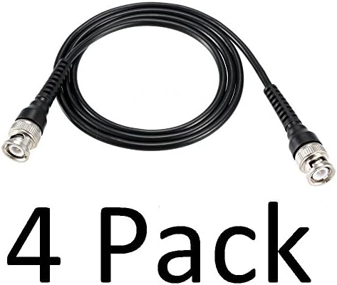 4 Pack - 3 Feet (1 Meters) BNC Male to BNC Male Cable for Cctv Security Surveillance Cameras