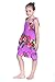 Girl Purple Floral Hawaiian Luau Dress in Various Styles