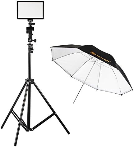 Viltrox L116B LED Video Light with 33" 2in1 Reflective Umbrella + Light Swivel Bracket and Light Stand
