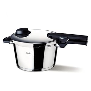 Fissler Vitavit comfort / inductie snelkookpan (6 l, Ø 22 cm) roestvrij stalen stoompan, 2 gaarstanden, stapelbaar, alle…