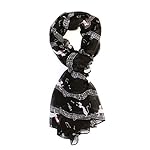 Wrapables Lightweight Cats and Musical Notes Long Scarf