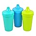 Re-Play Sippy Cups for Toddlers - 10 Oz. Reusable Spill Proof Cups for Kids, Dishwasher/Microwave Safe - Made in USA - Set of 3-3.13