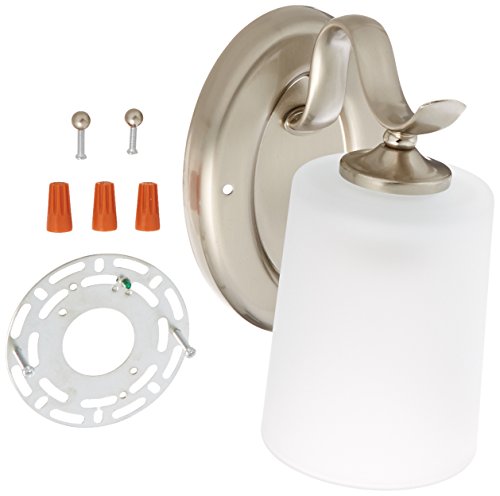 Progress Lighting P2018-09 Transitional One Light Bath from Inspire Collection in Pwt, Nckl, B/S, Sl