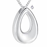 Elegant Teardrop Cremation Urn Necklace for Ashes