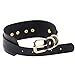 Leather Choker Collar For Women,Sexy Soft PU Leather Choker Necklace (Gold Heart)