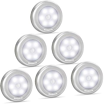 LED Motion Sensor Light Battery Operated, Closet Lights, Stick on Light for Closet, Hallway, Stair, Step, Cabinet, Kitchen, Garage, Bathroom, Wireless Wall Lamp for Home Indoor (6 Pack White Light)