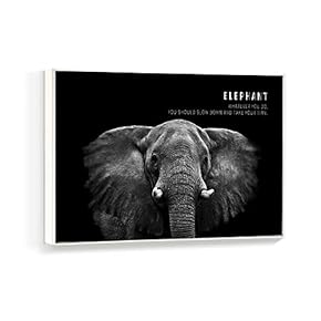 Framed Canvas Wall Art for Living Room, Bedroom Black and White Beast Canvas Prints for Home Decoration Ready to Hanging - 16x24 inches