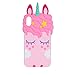 Joyleop Pink Unicorn Case for iPhone X Xs 10,Cute 3D Cartoon Animal Cover,Kids Girls Cool Fun Soft Silicone Rubber Kawaii Character Unique Cases,Fashion Shockproof Skin Protector for iPhoneXs X