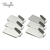 KINGSO 6pcs Stainless Steel Self Adhesive Stick Wall Hook Hanger Holder