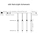 String Lights By LYlife,Waterproof LED Meteor Shower Rain Lights Falling Raindrop Fairy Lights With 30CM 8 Tubes 144 LEDs For Holiday Party Wedding Christmas Tree Decoration (30CM, White)