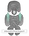 Infant Car Seat Insert | Baby Head & Body Support, Cushion | Carseat Cover, Protector for Stroller, Bouncer & Swing | Soft & Adjustable Pillow | Gender Neutral Gift (Gray) | Improved Version, Thicker