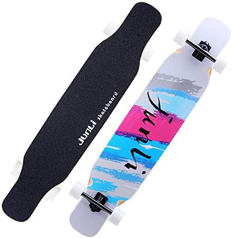 Sports Equipment Four-Wheeled Balance Scooter, Male and Female Adult Road Skateboard Brush Street Dance Longboard, Maple Skateboard Suitable for Beginners, Teenagers, Adults ZDDAB