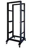 Raising Electronics Open Rack 28U 4 Post Open Frame 19-Inch Data Network Desktop Server/Audio Rack