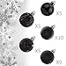KI Store Black Christmas Balls 34pcs 1.57-Inch Small Christmas Tree Decoration Ornaments for Xmas Tree Halloween Wreath Garland Decor Ornaments Hooks Included