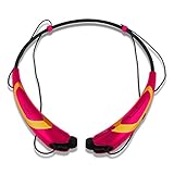 Bluetooth Headphones / Headset Rymemo Match Color Metallic-feeling Soft Polishing Wireless Music Earphones Stereo Earbuds Sports/running Magnetic Neckband Style for Cellphone,Gold-Magenta