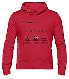 Life Is Simple Slogan Mens Hoodie Medium