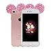 iPhone 7 Case, MC Fashion Flexible Cute 3D Bling Bling Crystal Rhinestone Mickey Mouse Ears Soft Clear Transparent TPU Shell Case Skin for Apple iPhone 7 (2016) (Pink Ears)