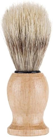 Welcomeuni Men Shaving Brushes Beard Brush Shaving Wooden Shank Razor Hairdressing Tools