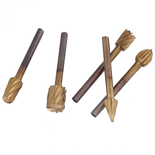 SISHUINIANHUA 10Pcs/Set HSS Titanium Routing Milling Rotary Burrs File Wood Woodworking Carving Carved Knife Tools Accessories