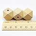 0.8 Inch 20mm Wood Beads Spacer Beads 100pcs Unfinished Geometric Beads for Diy