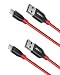 Anker [2-Pack] Powerline+ Lightning Cable (3ft) Durable and Fast Charging Cable [Aramid Fiber & Double Braided Nylon] for iPhone Xs/XS Max/XR/X / 8/8 Plus / 7/7 Plus/iPad and More (Red) primary
