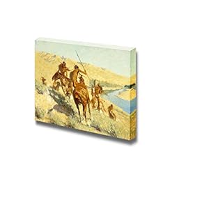 Episode of The Buffalo Gun by Frederic Remington - Canvas Print Wall Art Famous Painting Reproduction - 12" x 18"