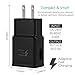 Adaptive Fast Wall Charger Adapter with USB Type C to A Cable Cord Compatible Samsung Galaxy S9 / S9+ / S8 / S8 Plus/Active/Note 8 / Note 9 and More