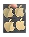Wallner 5pcs in Set Metal Cellphone Apple Logo Overlay Metal Decal Sticker for iPhone 5/6/7/8 Plus XS max (Silver)