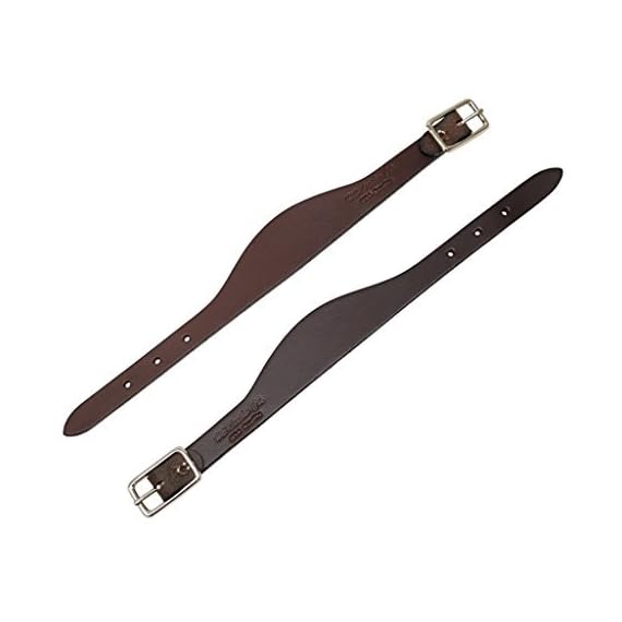 2-Pack-Brown-Leather-Shaped-Fender-Saddle-Stirrups-Hobble-Straps